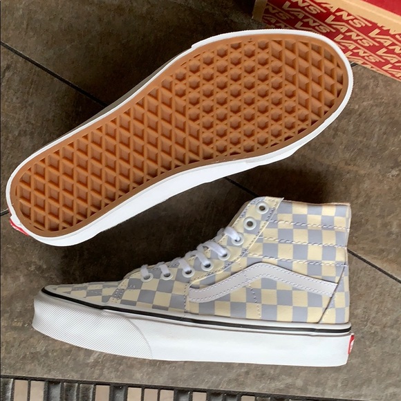 VANS SK8-HI TAPERED CHECKERBOARD Zenbl/TrWht WMNS - Picture 5 of 16
